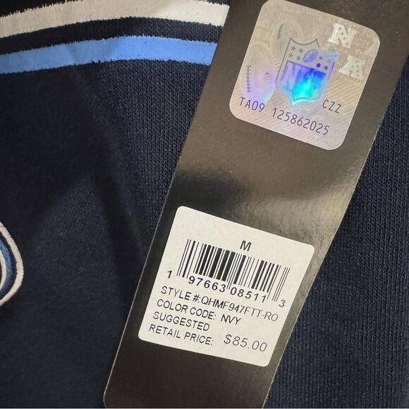 NFL Tennessee Titans team logo navy pullover hoodie size medium NWT - Picture 4 of 7